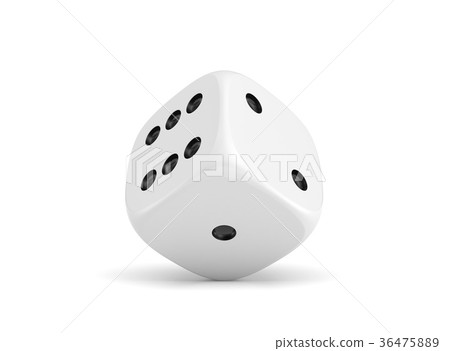 3d rendering of white dice isolated on a white 3d rendering of white dice isolated on a white 36475889