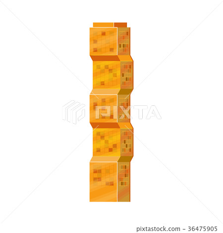 Modern flat skyscraper, high rise office building 36475905