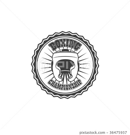 vector boxing club logo brand icon with box helmet 36475937