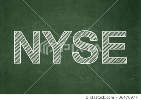Stock market indexes concept: NYSE on chalkboard Stock market indexes concept: NYSE on chalkboard 36476977