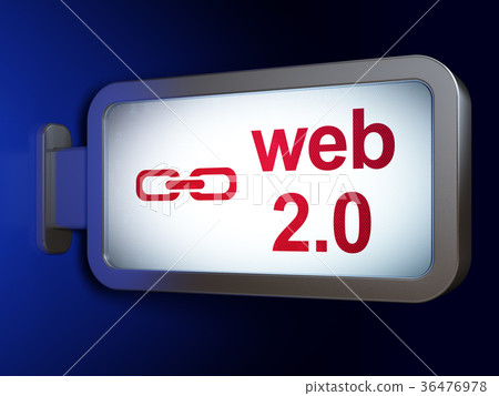 Web development concept: Web 2.0 and Link on 36476978