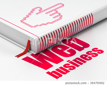 Web development concept: book Mouse Cursor, Web 36476992