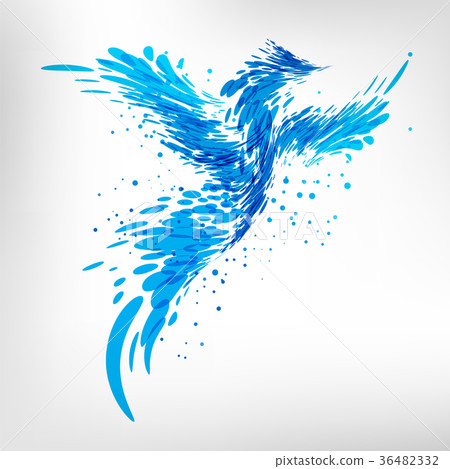 Blue fantasy bird Blue fantasy bird 36482332