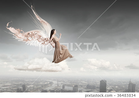 Angel girl in dress Angel girl in dress 36483834