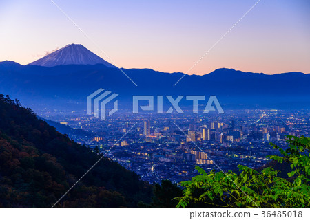 甲府城市景觀富士山遠景 36485018