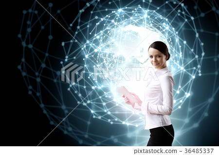 Woman using modern technologies 36485337
