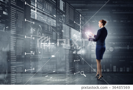 Woman using modern technologies 36485569