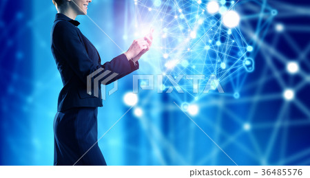 Woman using modern technologies 36485576