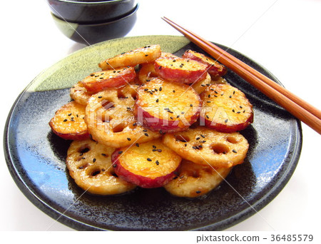 美味的糖醋醬配蓮藕和薩摩麻 36485579