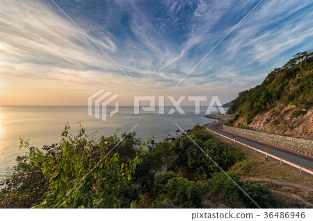 Sunset view point by the sea  36486946