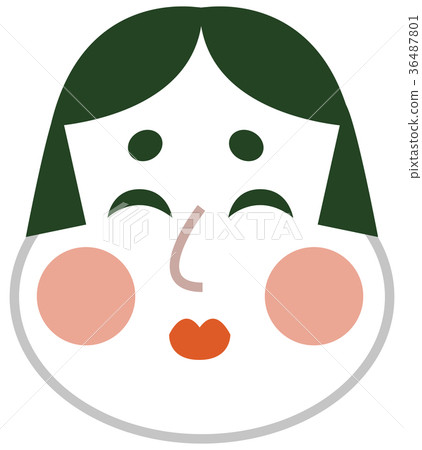 Illustration material of cute rice cake 36487801