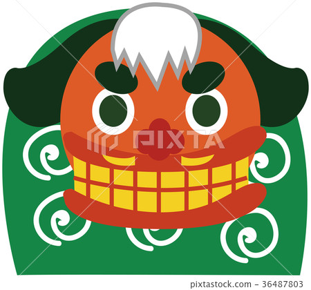Illustration material of cute lion dance 36487803