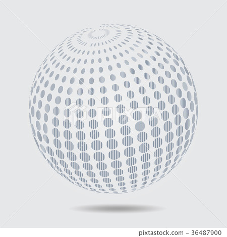 Sphere halftone pattern. Circle dotted design Sphere halftone pattern. Circle dotted design 36487900