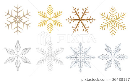 set of a hi detail decorative snowflake 36488157