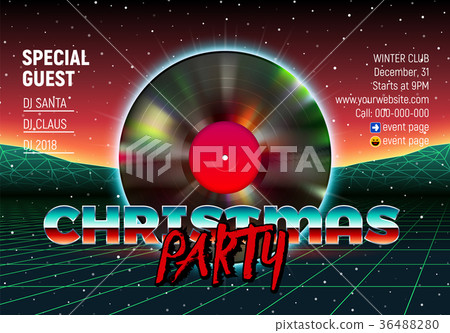 Christmas party invitation poster or flyer with Christmas party invitation poster or flyer with 36488280