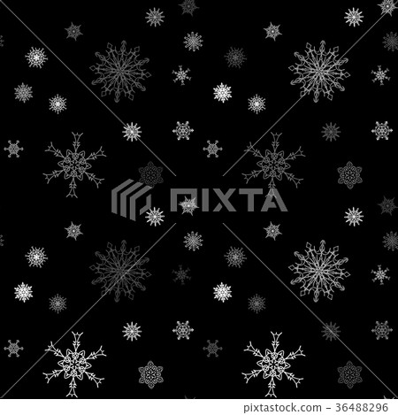Christmas snowflake seamless pattern with tiled Christmas snowflake seamless pattern with tiled 36488296