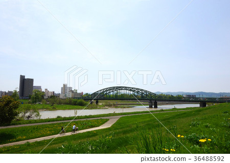 北海道旭川市朝日橋風景素材 36488592