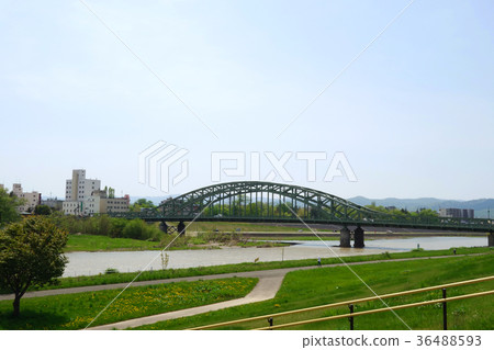 北海道旭川市朝日橋風景素材 36488593