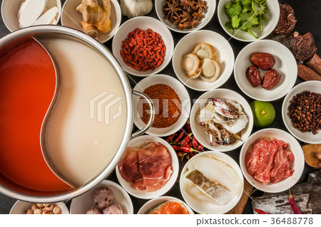 中國正宗雙色鍋中國火鍋 36488778