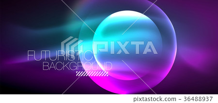 Glowing glass circles Glowing glass circles 36488937