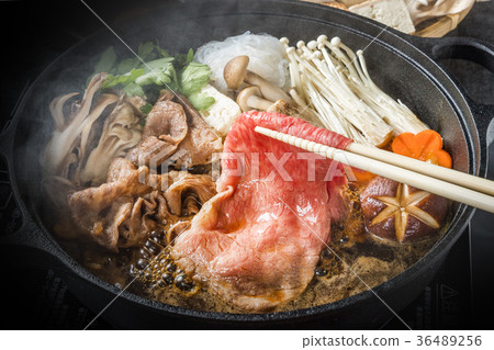 普通的壽喜燒美味的壽喜燒日本料理 36489256