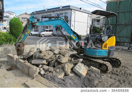 施工現場挖掘機 36489886