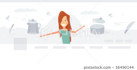 Women cooking blog. Header Illustration. Women cooking blog. Header Illustration. 36490144