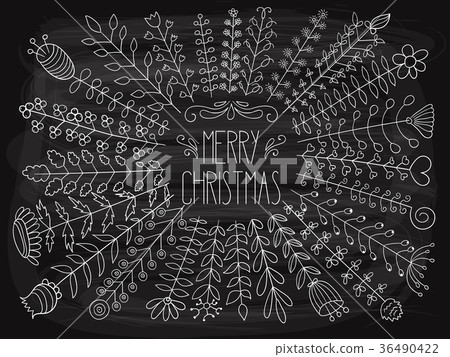 Vector Merry christmas Greetings Vector Merry christmas Greetings 36490422