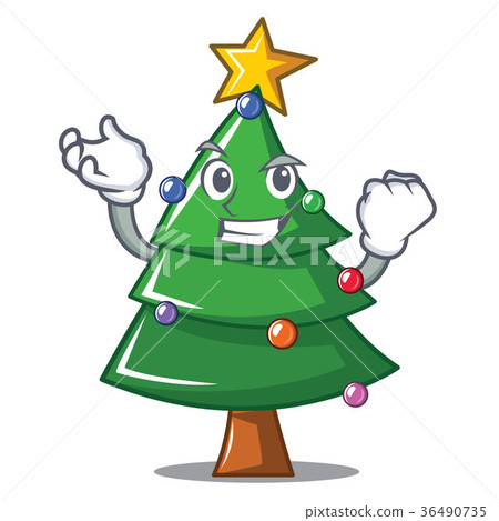 Successful Christmas tree character cartoon Successful Christmas tree character cartoon 36490735