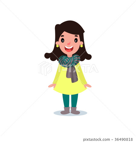 Female character in yellow coat, green pants Female character in yellow coat, green pants 36490818
