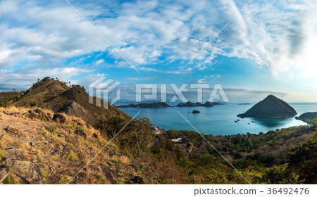 Colorful sunny day panorama at Amelia sunset point 36492476