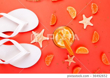 Summer vacation. Orange fruit cocktail, detox 36492652