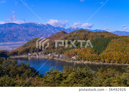 [Yamanashi Prefecture] Mountain range of Lake Chiyoda and the Southern Alps 36492926