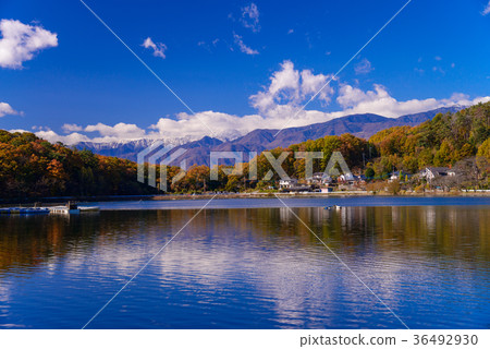 [Yamanashi Prefecture] Mountain range of Lake Chiyoda and the Southern Alps 36492930