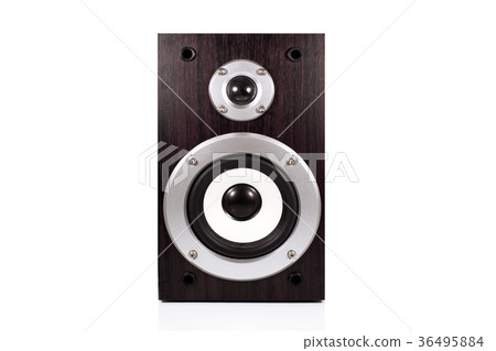 Audio speaker in a wooden case 36495884