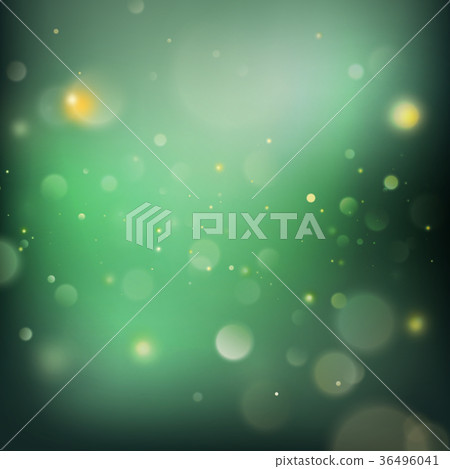 Green bokeh abstract background. EPS 10 vector 36496041