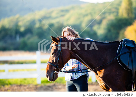 Beautiful girl with horse Beautiful girl with horse 36496429