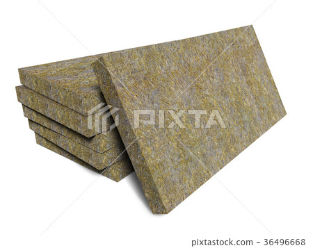 Mineral basalt rock wool mats stack 36496668