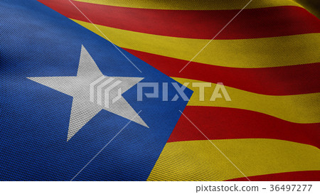 Estelada waving flag background. 36497277