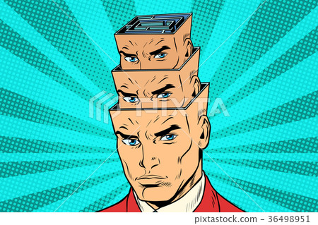 图库插图: head a maze of personality inside the head