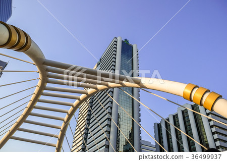 Modern skywalk office building business center Modern skywalk office building business center 36499937
