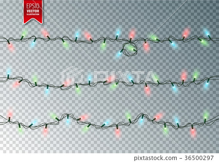 Christmas Festive Lights. Decorative Glowing 36500297