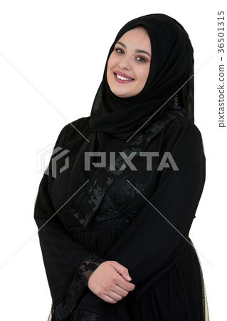 Young Woman Wearing Traditional Arabic Clothing Young Woman Wearing Traditional Arabic Clothing 36501315