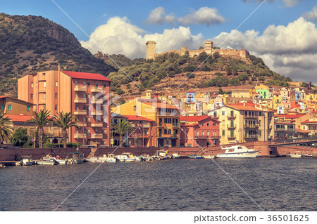 Old buildings. in Bosa, Sardinia, Italy 36501625