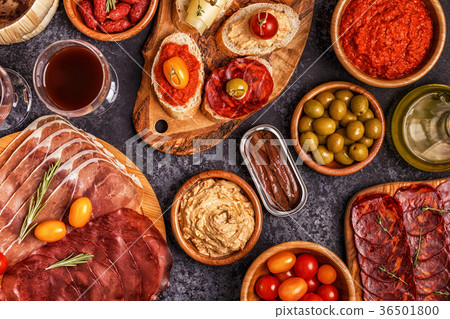 Typical spanish tapas concept. Typical spanish tapas concept. 36501800