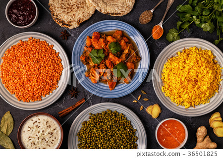 Traditional Indian curry with vegetables. Traditional Indian curry with vegetables. 36501825