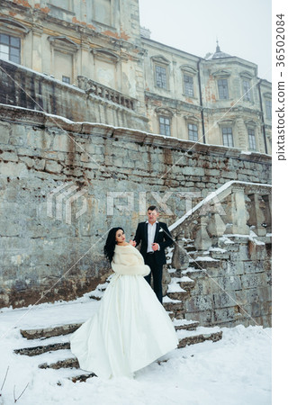 Vewrical full-length shot of the charming cheerful 36502084