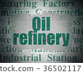 Industry concept: Oil Refinery on Digital Data 36502117