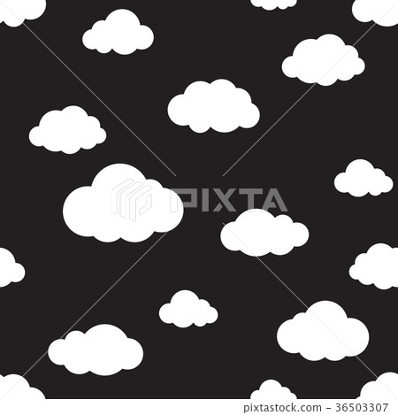 sky Cloud seamless pattern wallpaper background - Stock Illustration ...