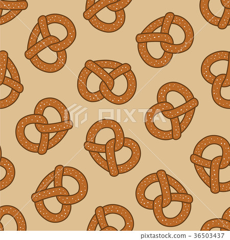 Pretzel doodle vector seamless pattern wallpaper Pretzel doodle vector seamless pattern wallpaper 36503437
